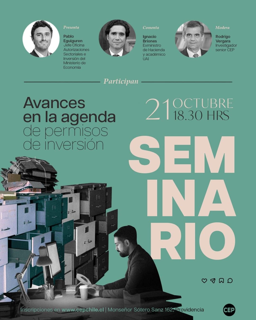 Seminario "Avances en la agenda de permisos de inversión" en CEP