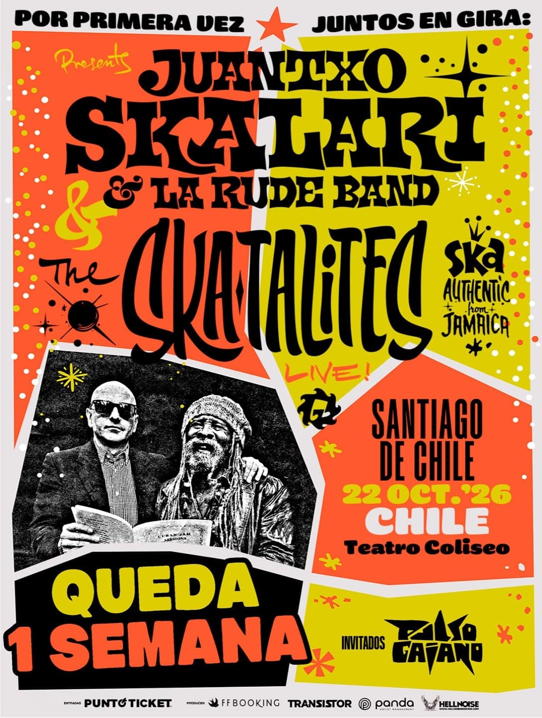 Juan Tixo Skalari & La Rude Band, The Quantilics y Pulso Gaiano en Teatro Coliseo