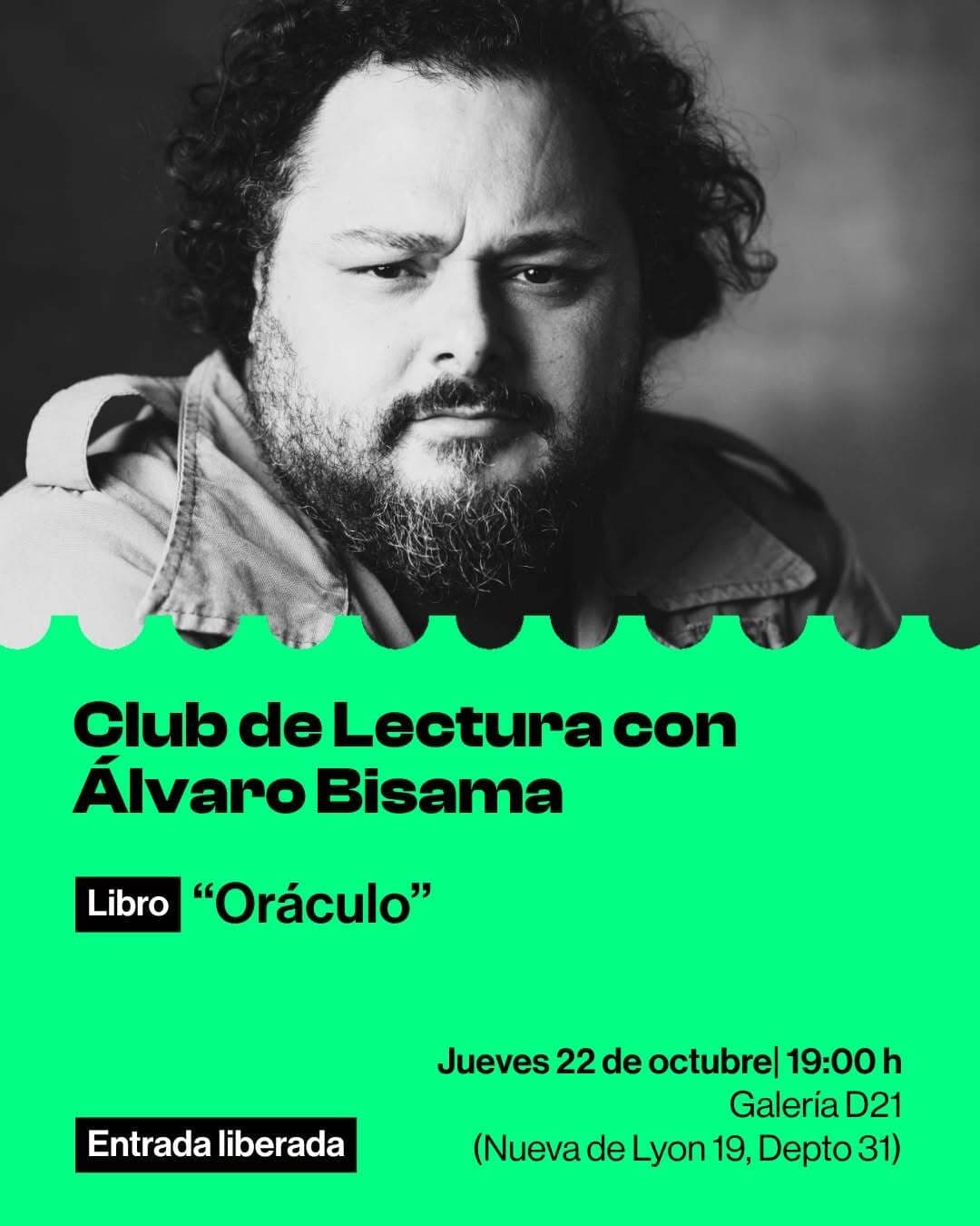 Club de lectura con Álvaro Bisama en Galería D21