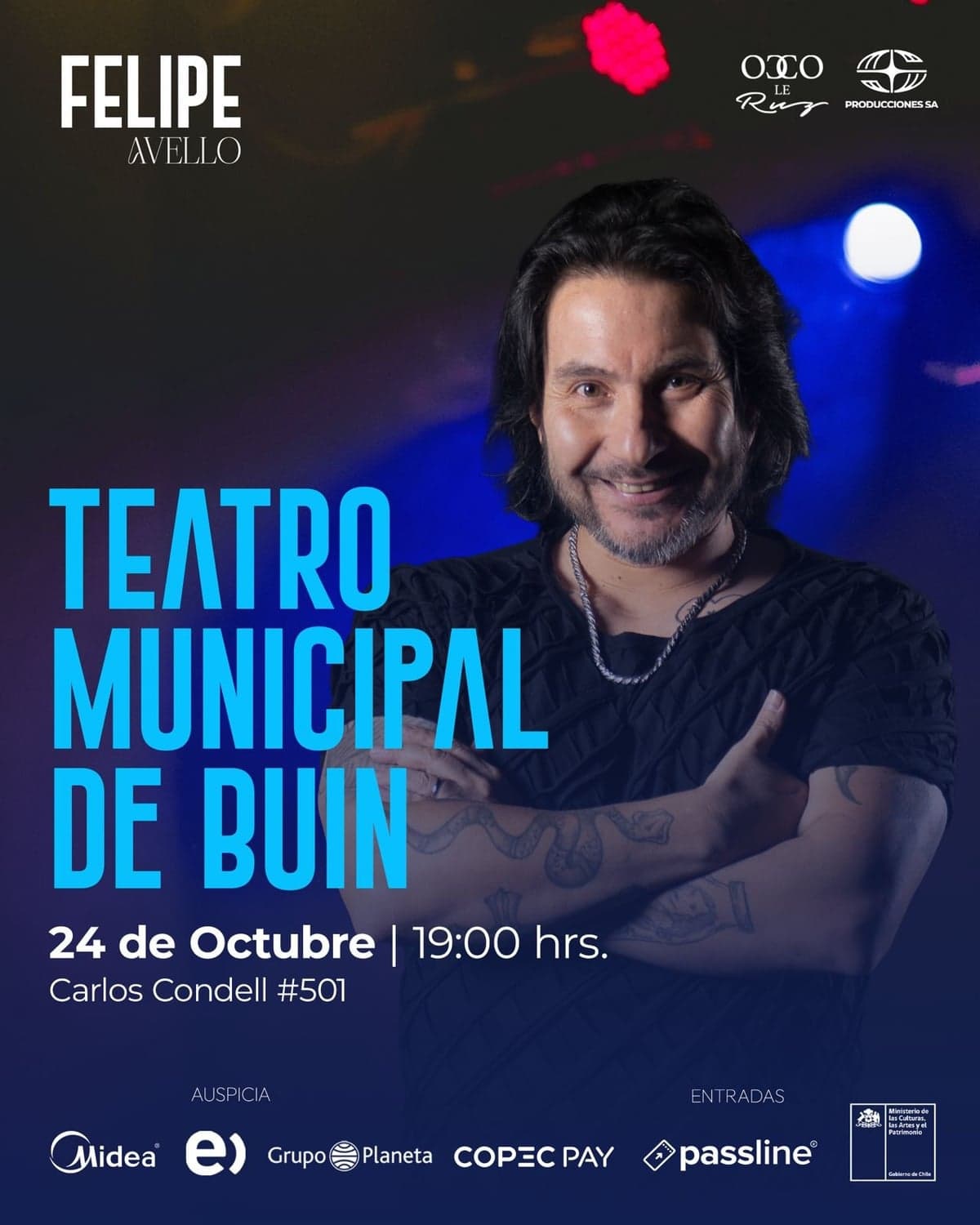 Felipe Avello en Teatro Municipal de Buin