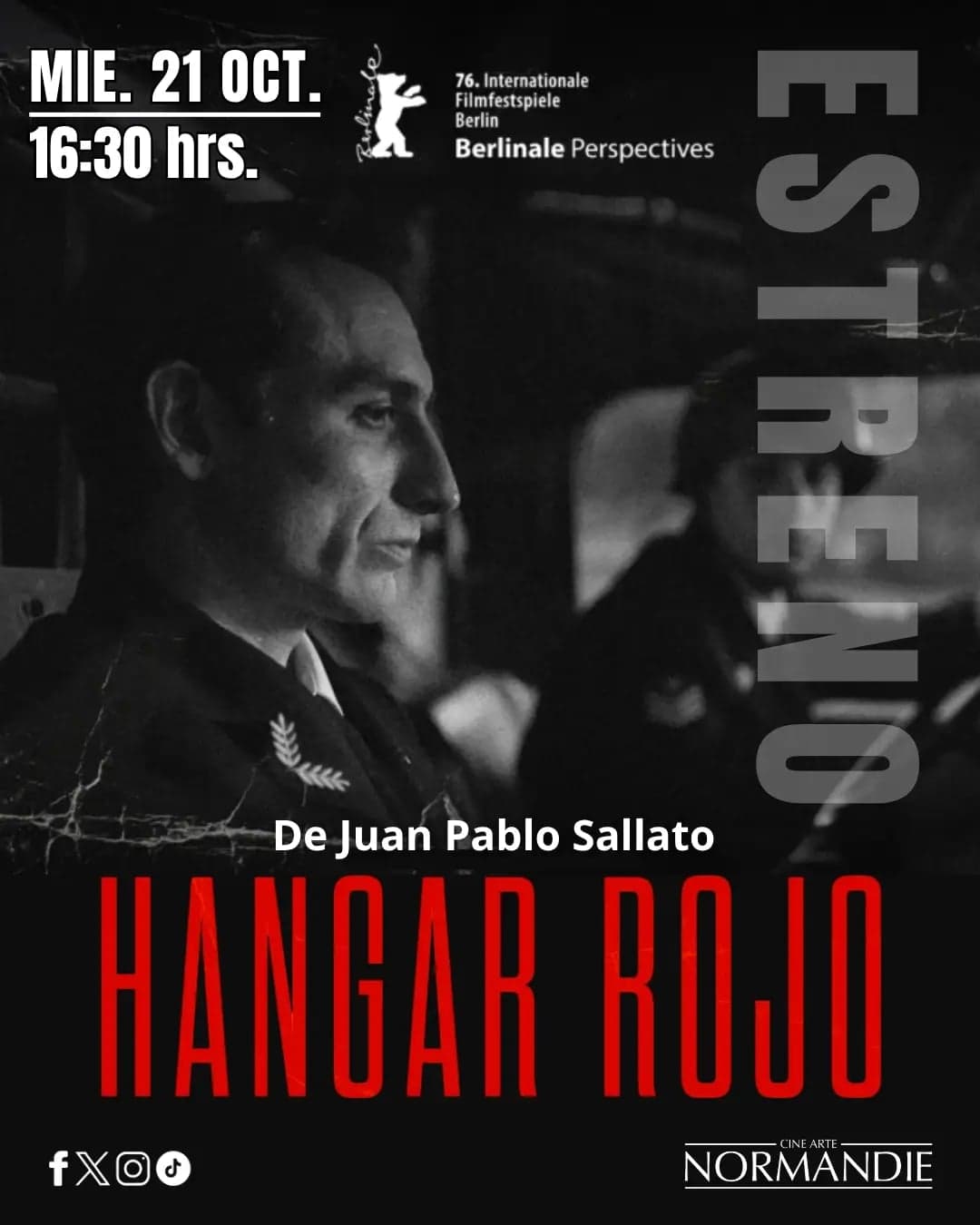Hangar Rojo de Juan Pablo Sallato en Cine Arte Normandie