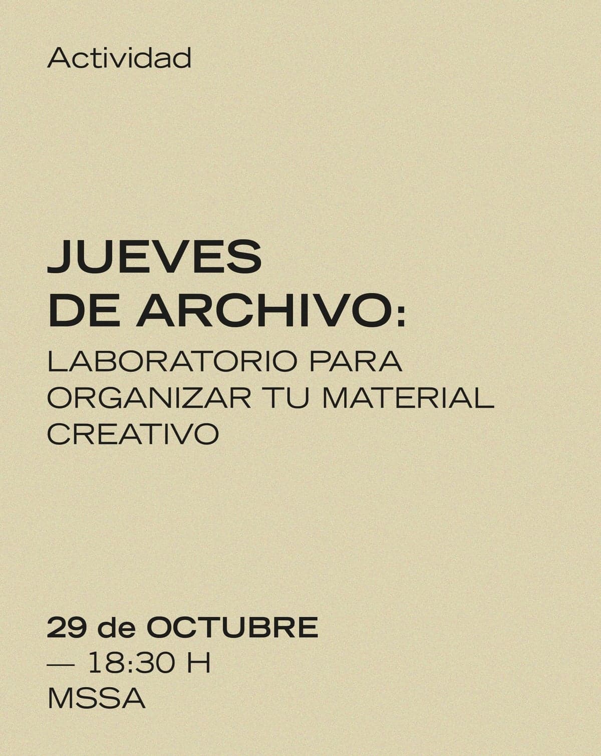Jueves de archivo en MSSA