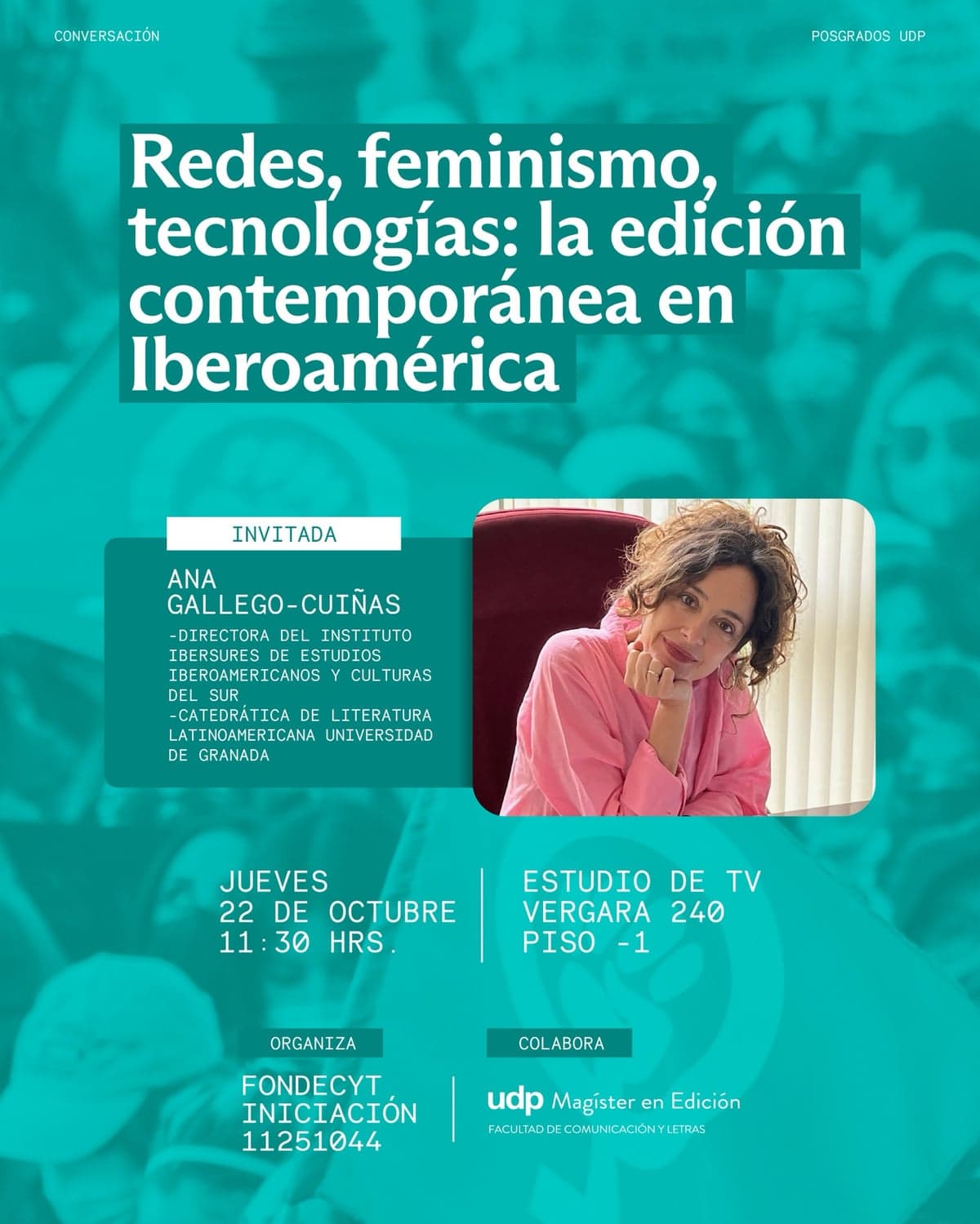 Ana Gallego-Cuiñas en Estudio de TV Vergara