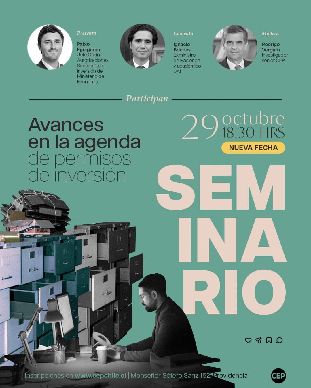 Avances en la agenda de permisos de inversión en Centro de Estudios Públicos