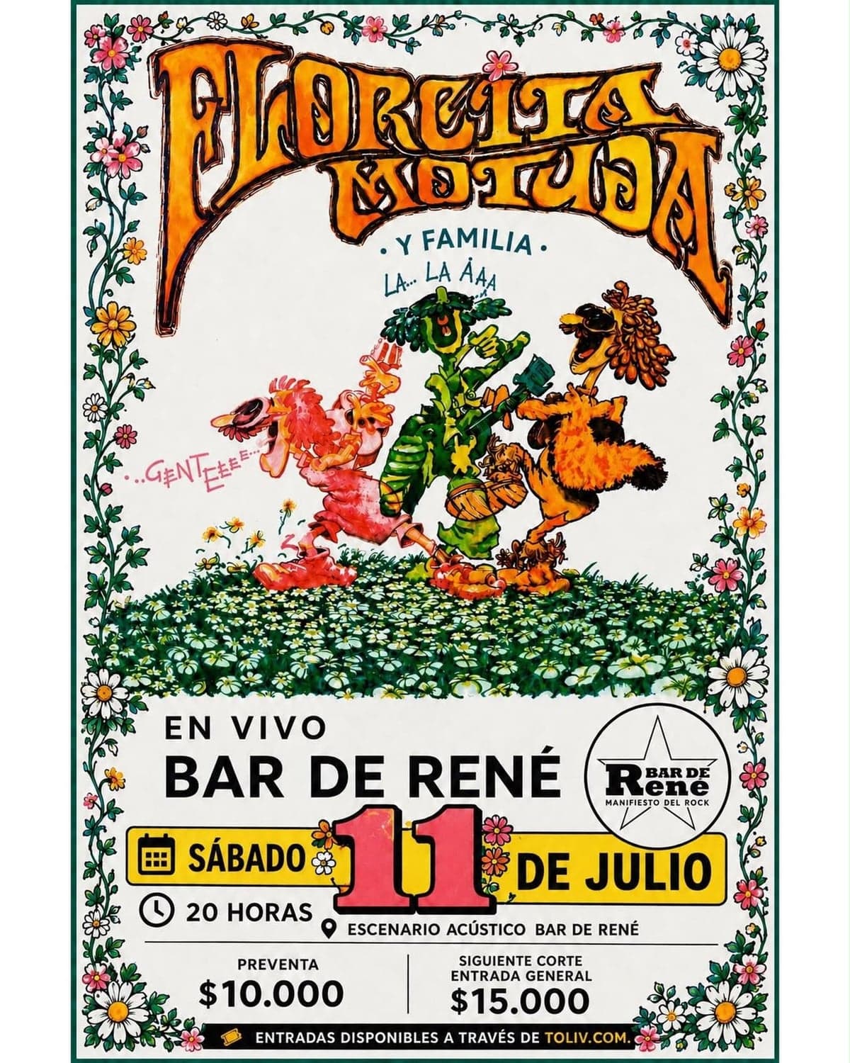 Florcita Motuda y Familia en vivo en Bar de René