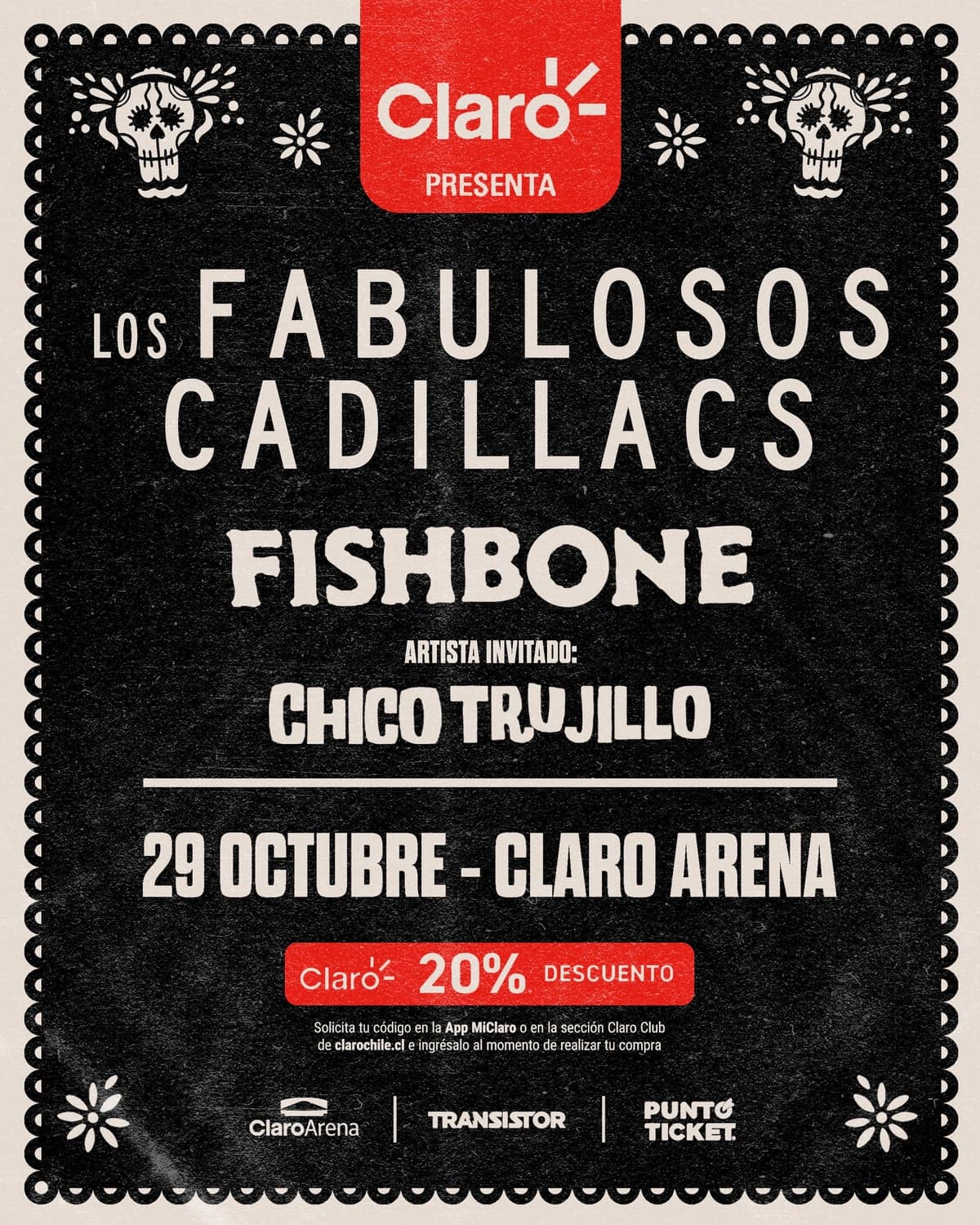 Los Fabulosos Cadillacs, Fishbone y Chico Trujillo en Chile