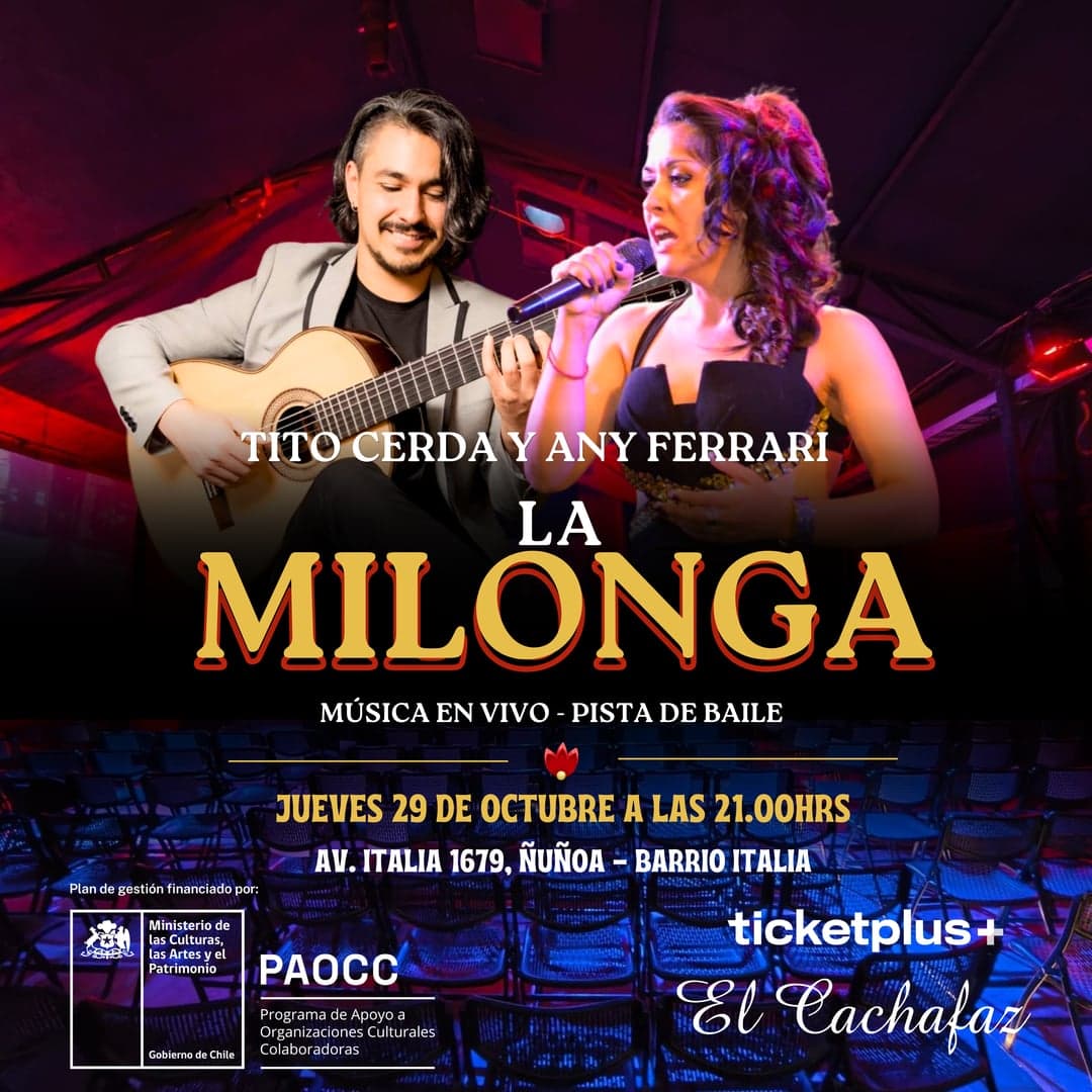 Milonga Jueves 29 Octubre 21hrs