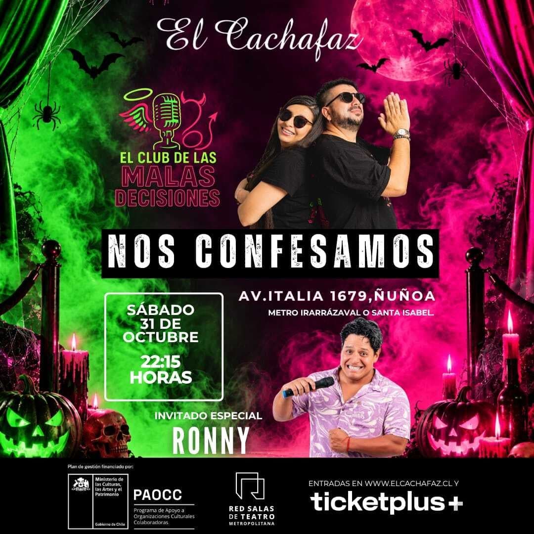 Show de Stand up-El club de las malas desiciones- Sabado 31 Octubre 22.15 hrs