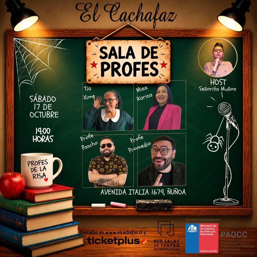 Show de Stand up-Sala de profes-Sabado 17 Octubre 19hrs