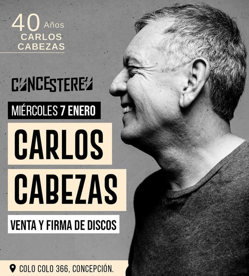 Venta y Firma de Discos de Carlos Cabezas